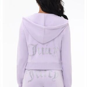 Juicy Couture Light Purple Tracksuit with Rhinestone Logo Y2K vintage set